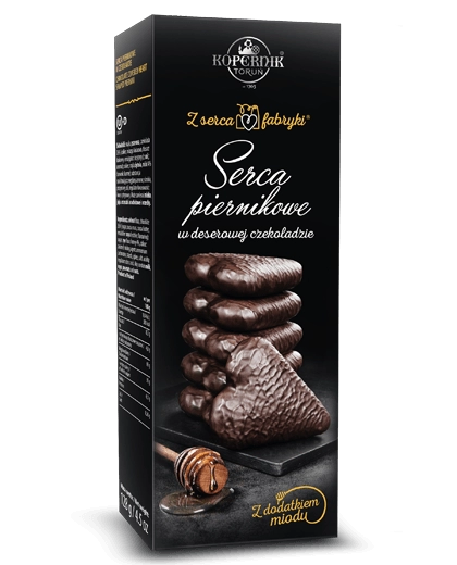 Turta Dulce Inima Cu Miere Si Ciocolata Neagra Kopernik 128G